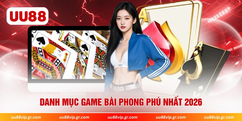 Danh mục game bài phong phú nhất 2026