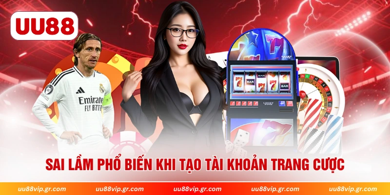 Sai lầm phổ biến khi tạo tài khoản trang cược