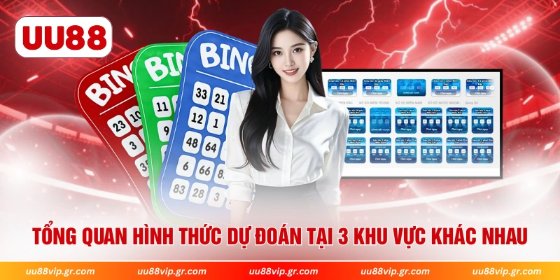 Tổng quan hình thức dự đoán tại 3 khu vực khác nhau 